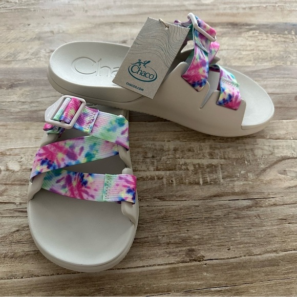 Chaco Chillos Slide Light Tie Dye Sandal Women Comfort Lightweight SZ 8 NWT - Picture 2 of 5